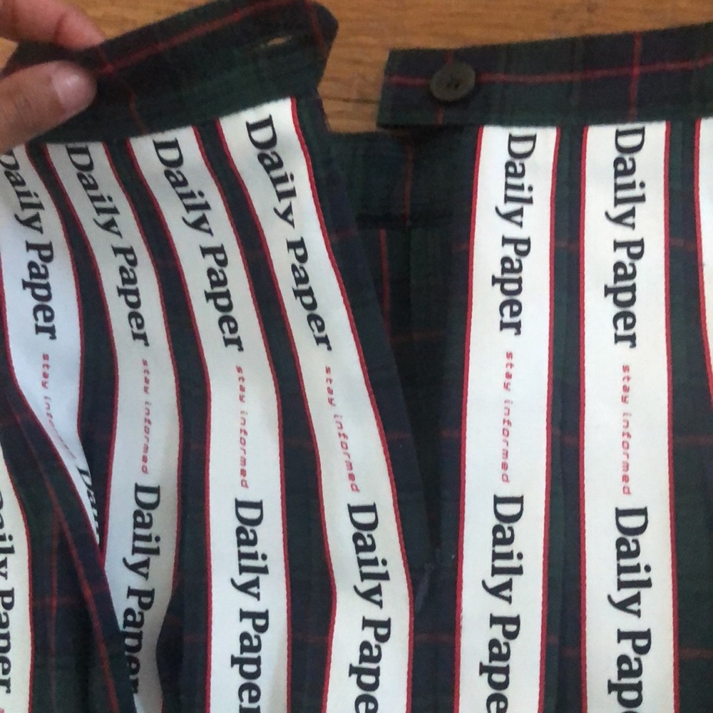 Daily Paper Logo Tape Pleated Skirt SZ S - Picture 6 of 7